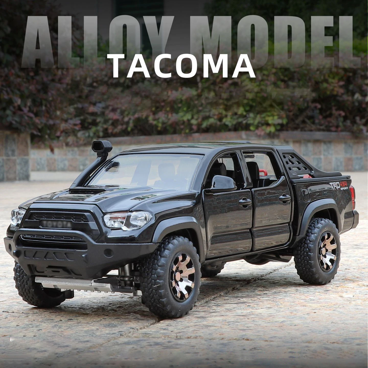 

1:32 Toyota Tacoma Picku Alloy Car Model Sound and Light Pull Back Children's Toy Collectibles Birthday gift