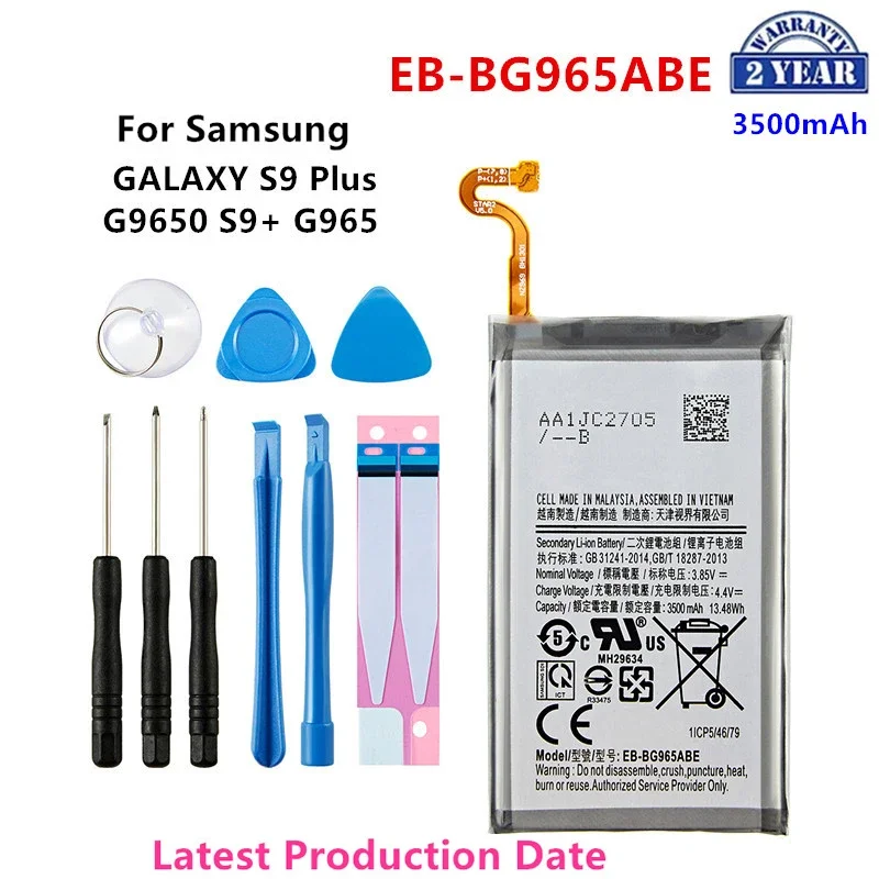 Brand New EB-BG965ABE 3500mAh Battery For Samsung Galaxy S9 Plus SM-G965F G965F/DS G965U G965W G9650 S9+ +Tools