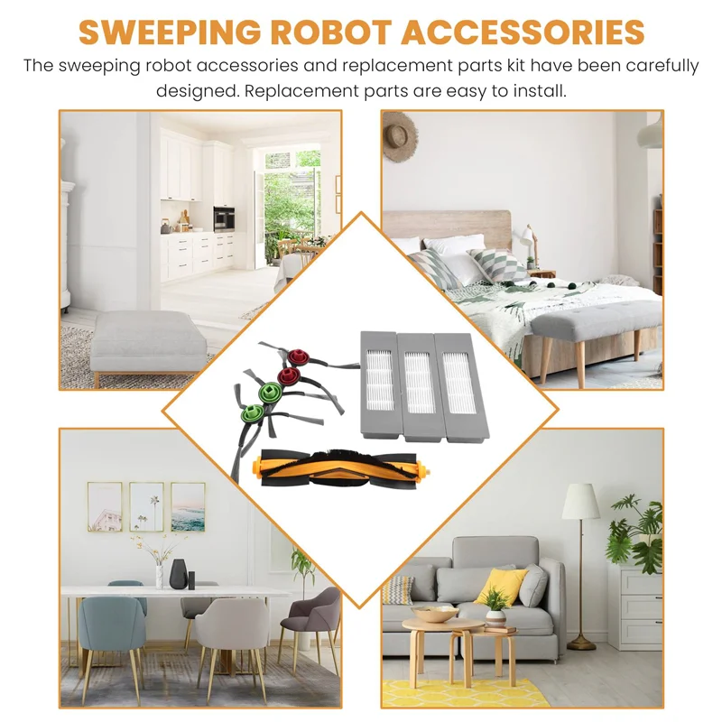 B92A Replacement Parts For Ecovacs Deebot OZMO 920/950/T5/T8/T8 AIVI/ N8 Pro+ Robotic Vacuum Cleaner Hepa Filter Brushs