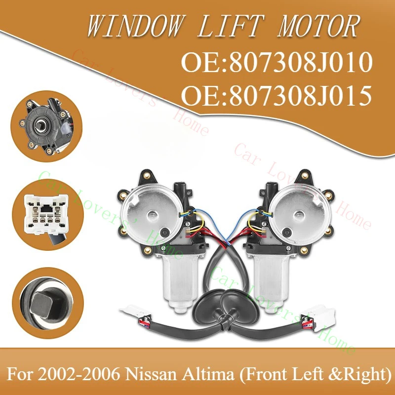 

A+ 2X Window Lift Motors Fit For 2002-2006 Nissan Altima Front Left & Right 6 Pins