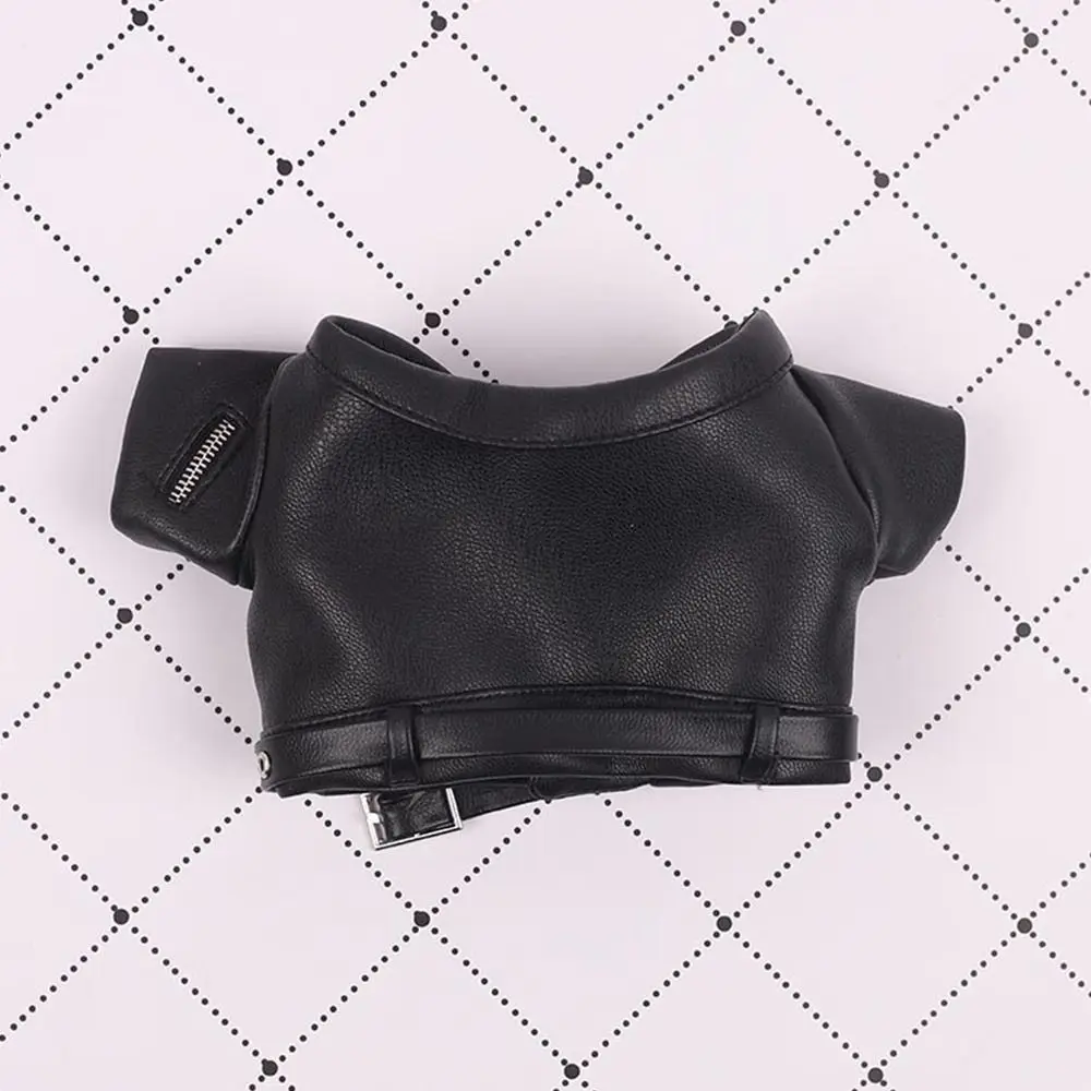 Tenues pour poupées BJD 1/12, accessoires, manteaux d'hiver, veste faite à la main, vêtements, hauts en cuir PU