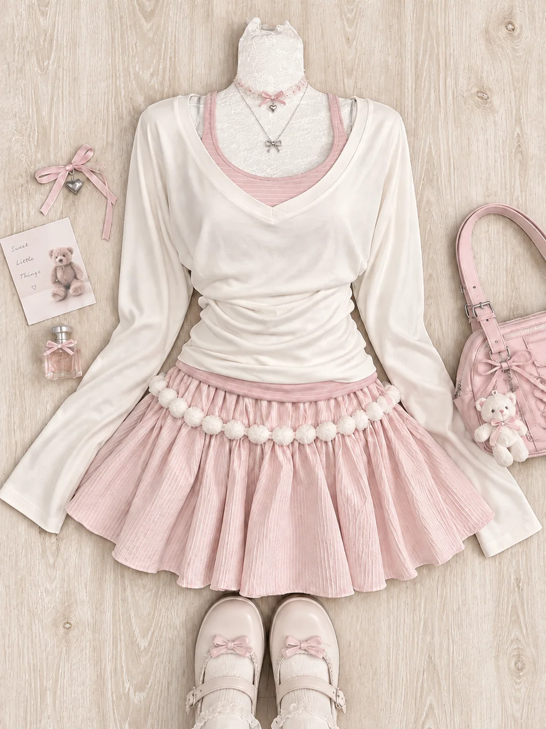 Korean Fashion 2 Piece Skirt S - огляд і ціна Vintage Fashion Retro Outfit