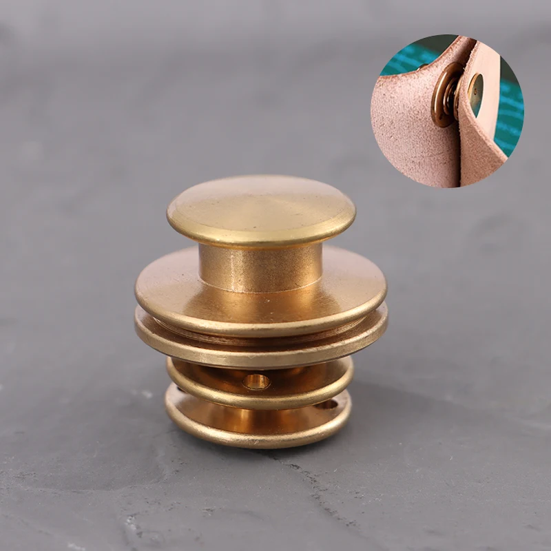 1ชิ้นคลิปหนีบกระดาษทองเหลืองทึบล็อคหัวเข็มขัดกระเป๋ากระเป๋าเอกสารสปริงล็อคสแนปตกแต่งหัตถกรรมเครื่องหนังอุปกรณ์ DIY