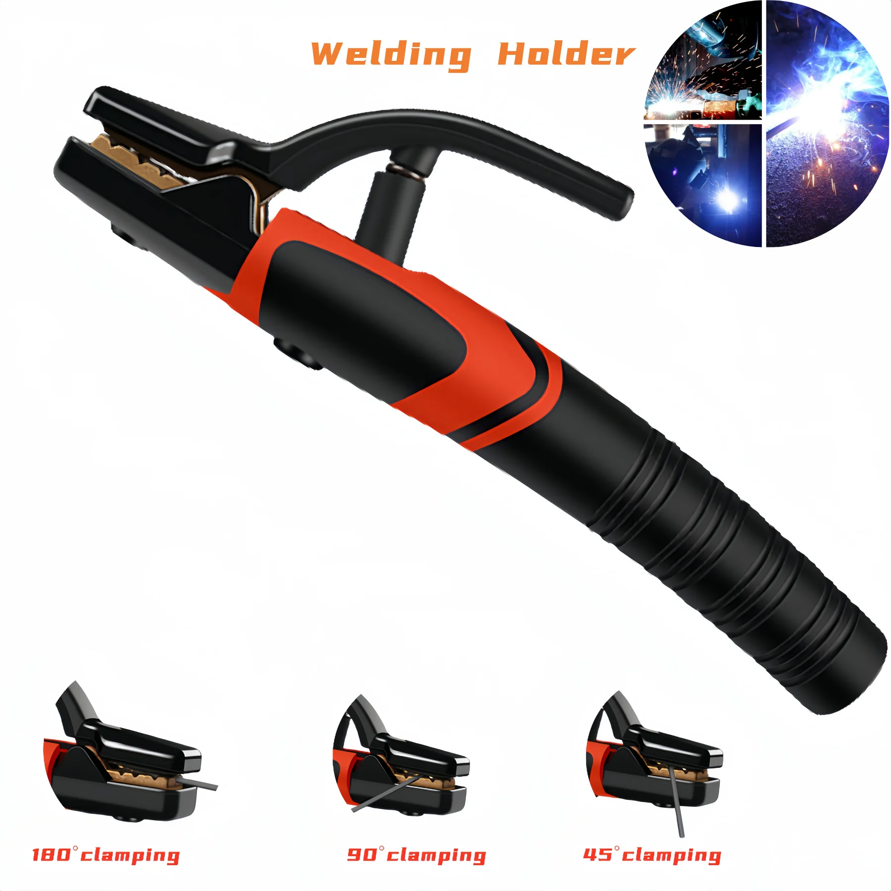 

WeldingPliers with Ergonomic Bent Handle Design Full Copper Material High Conductivity Welding Tool Welding Grip Welding Fixture