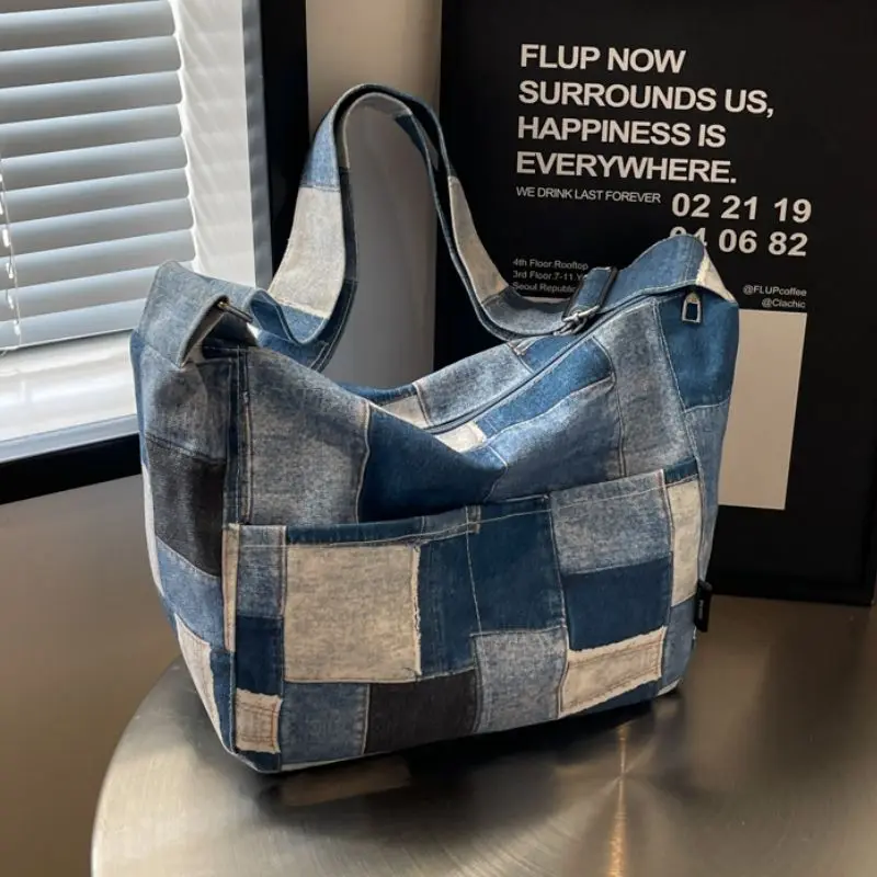 

Холщовая сумка-мессенджер большой емкости, женский трендовый рюкзак на плечо в иностранном стиле, универсальная сумка-тоут, модная сумка для пельменей с ленивым ветром