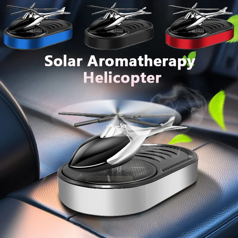 Car Solar Aircraft Freshener Car Perfume Helicopter Diffuser Interior Ventilation Air Aromatherapy Car Accessories Decoration