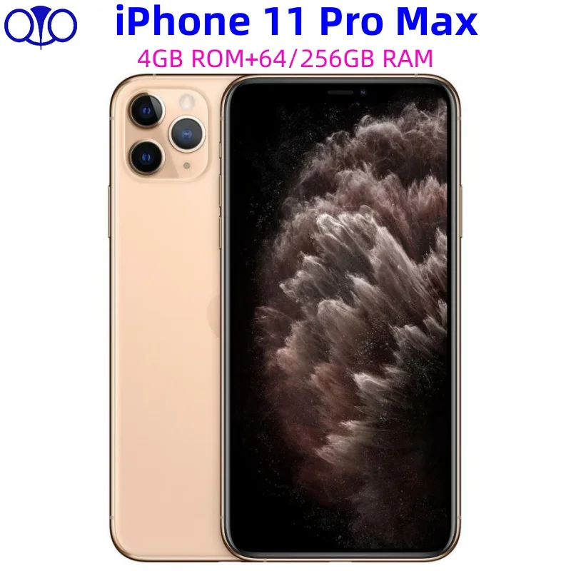 

Original iPhone 11 Pro Max 4GB RAM 64/256 GB ROM 6.5" Super Retina OLED A13 Face ID Unlocked 96% new Cellphone