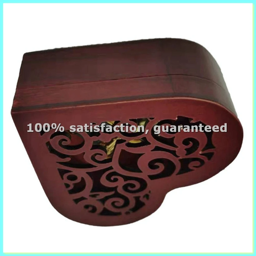 Wind Up Music Box, Heart Shaped Vintage Wood Carved Mechanism Musical Gift for Lover Girlfriend Wife Mother'S Day-ABFB
