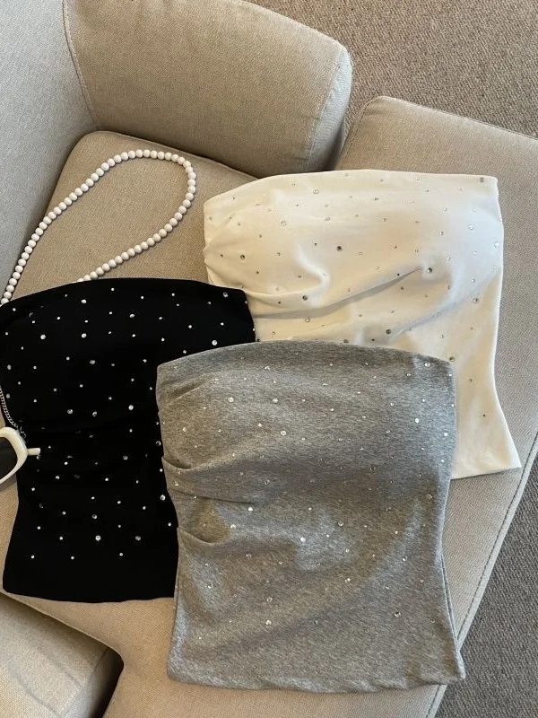 

Женская укороченная базовая футболка без бретелек Dopamine Pure Desire: модная, сексуальная, облегающая, омолаживающая, весенняя коллекция