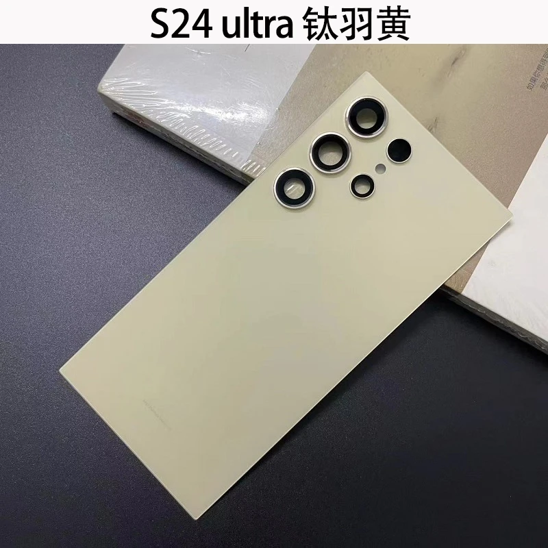Glazen achterkant voor Samsung S24 Ultra 5G Achterdeur Vervanging Harde batterijbehuizing Achterbehuizing