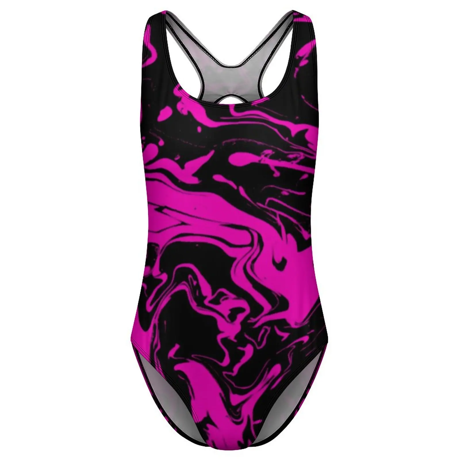 الطلاء ترشيش طباعة ملابس السباحة مثير الوردي مجردة دوامة قطعة واحدة ملابس السباحة رفع المايوه الكلاسيكية عطلة تصفح Monokini