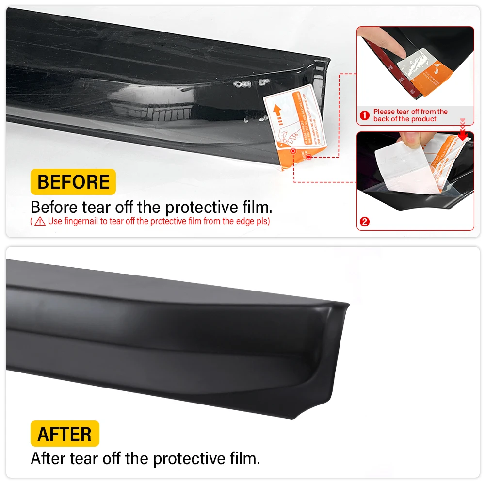 Tail Gate Protector Rear Spoiler Tailgate Cover Guard for Mitsubishi Triton L200 2015 2016 2017 2018 year models Matte Black 1PC