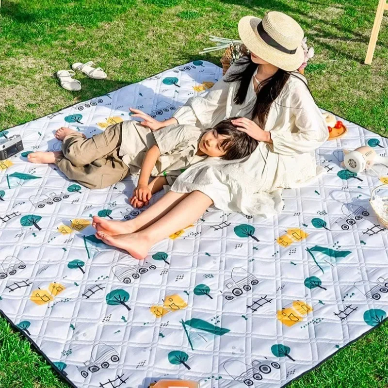

Summer Thickened Picnic Mat Outdoor Beach Waterproof Spring Outing Camping Mat Travel Comfortable Rest Camping Equipment