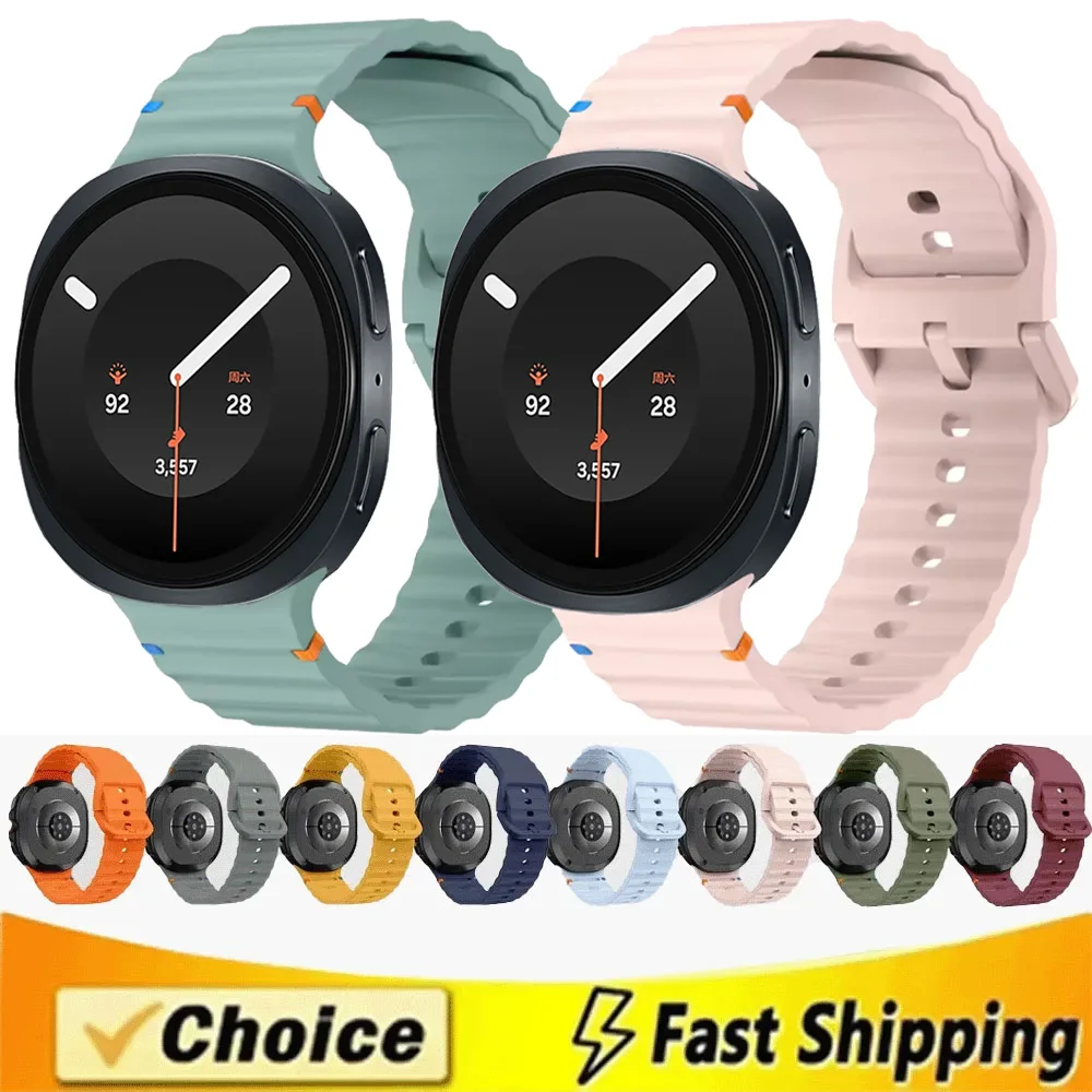 Originales Silikonarmband für Samsung Galaxy Watch 8 und 9, 40–44 mm, verstellbares Armband für Galaxy Watch 8 Classic, 46 mm.