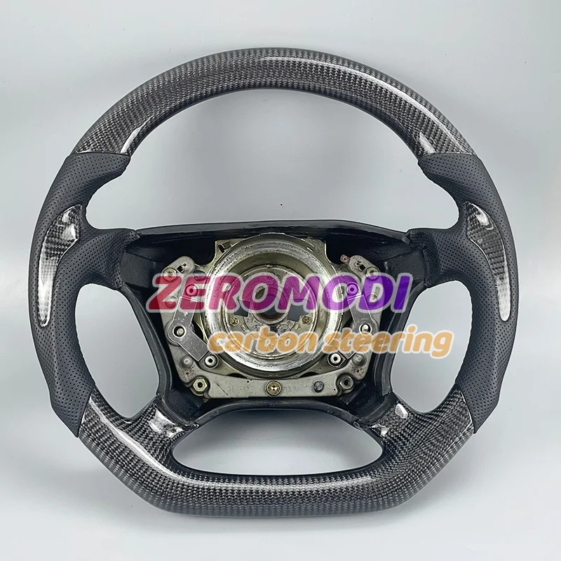 Carbon Fiber Steering Wheel For Mercedes R129 R170 W124 W140 W202 W208 W210 Car Interior Wooden Steering Wheel Modification