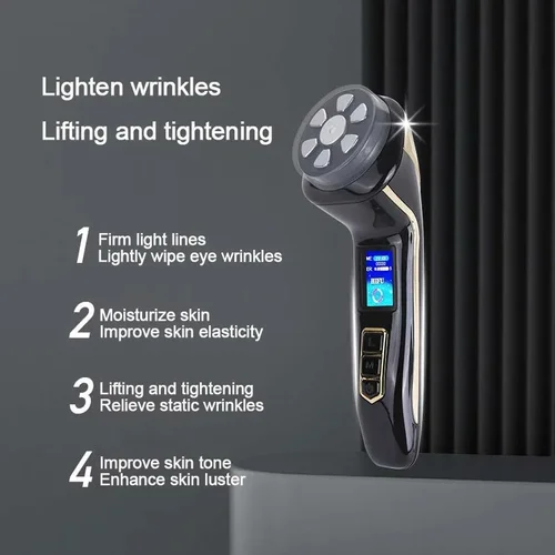 Actualización 4 en 1 Mini máquina HIFU de 3. a generación EMS Pulse Warm Up masajeador Facial para caras y cuerpo dispositivo de belleza por ultrasonido