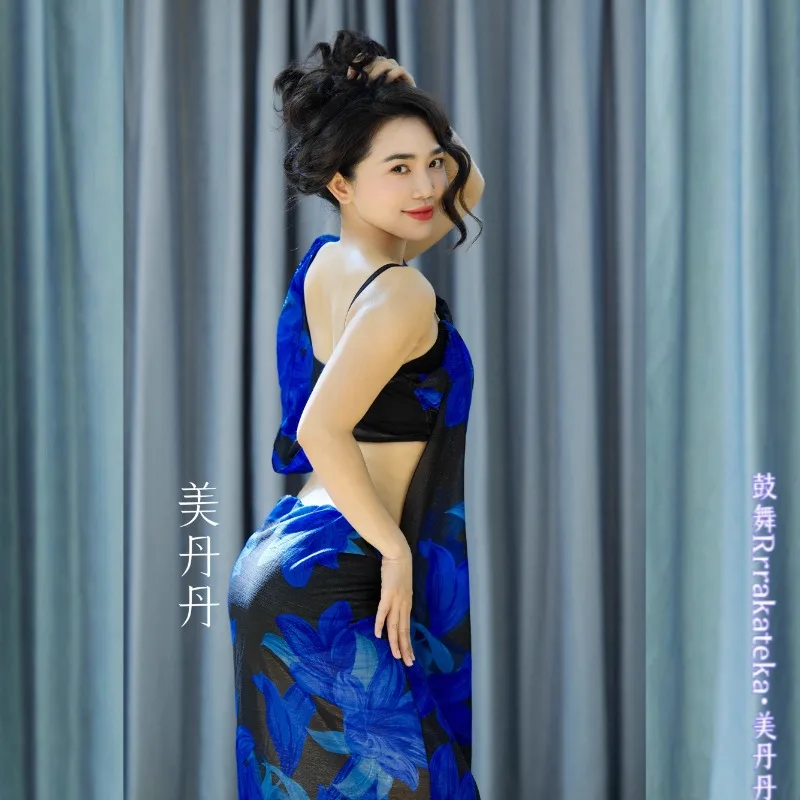 Trajes de dança do ventre personalizados conjunto de toalha de quadril vestido longo tamanho grande sexy temperamento dança oriental desempenho prática vestido