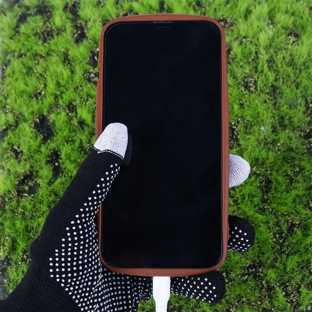 Breathable Mountaineer Driving Windproof Solid Color Men Nylon Gloves Anti-skid Mittens Full Finger Gloves Touch Screen Gloves