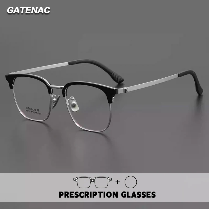 

Gatenac Eyebrow Reading Glasses Business Men Photochromic Anti Blue Light Prescription Glasses Women Progressive Myopia Eyewear