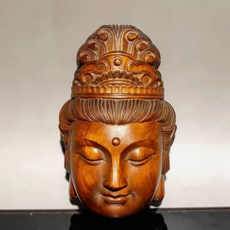 wooden statue carvings home decor Boxwood Kwan-yin sculpture Wood carved
