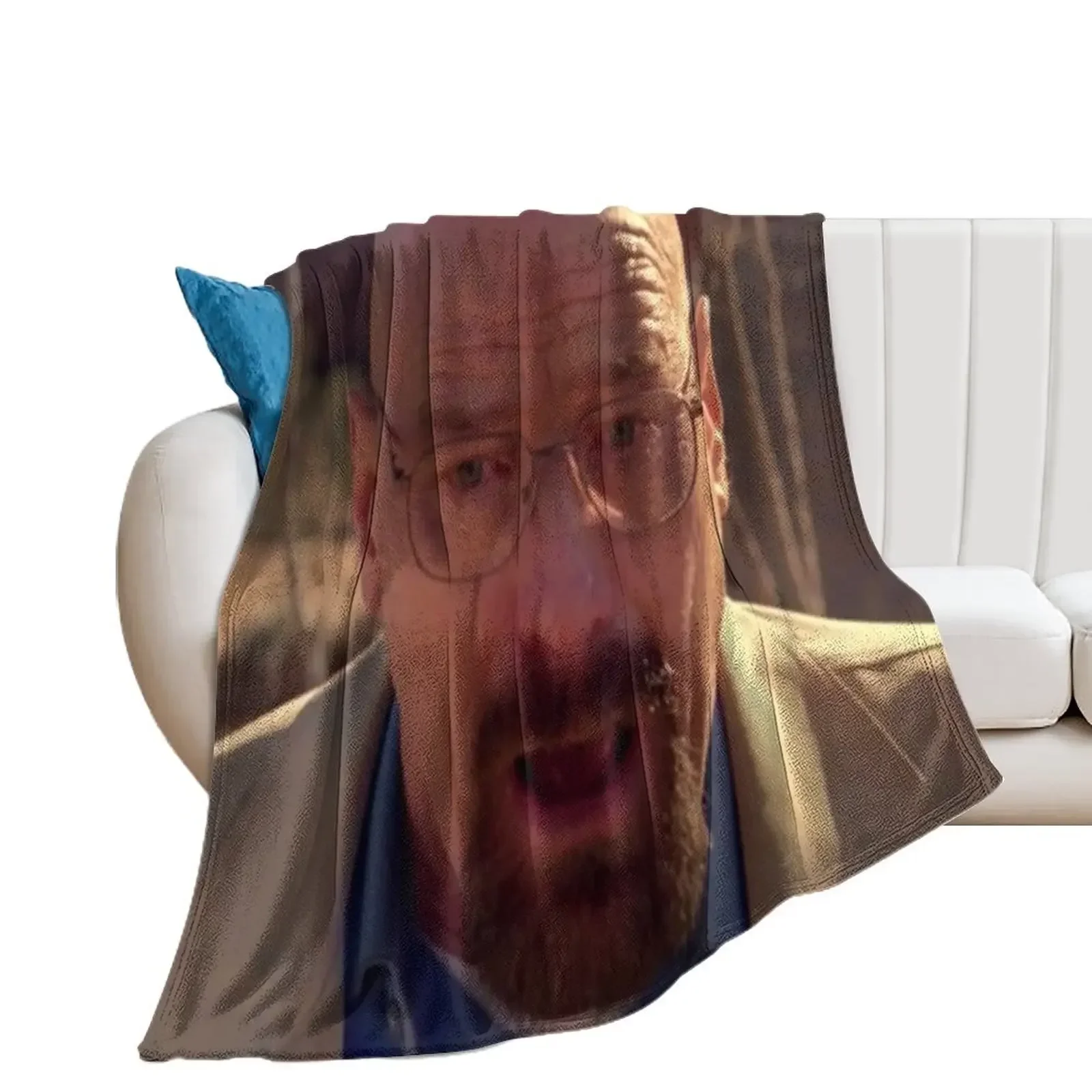 

Walter White Meme Throw Blanket Plaid on the sofa Plush Travel Blankets
