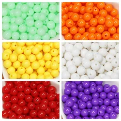 Candy Color Acrylic Round Beads 3mm-12mm Loose Balls Spacer beads for needlework & Jewelry Making