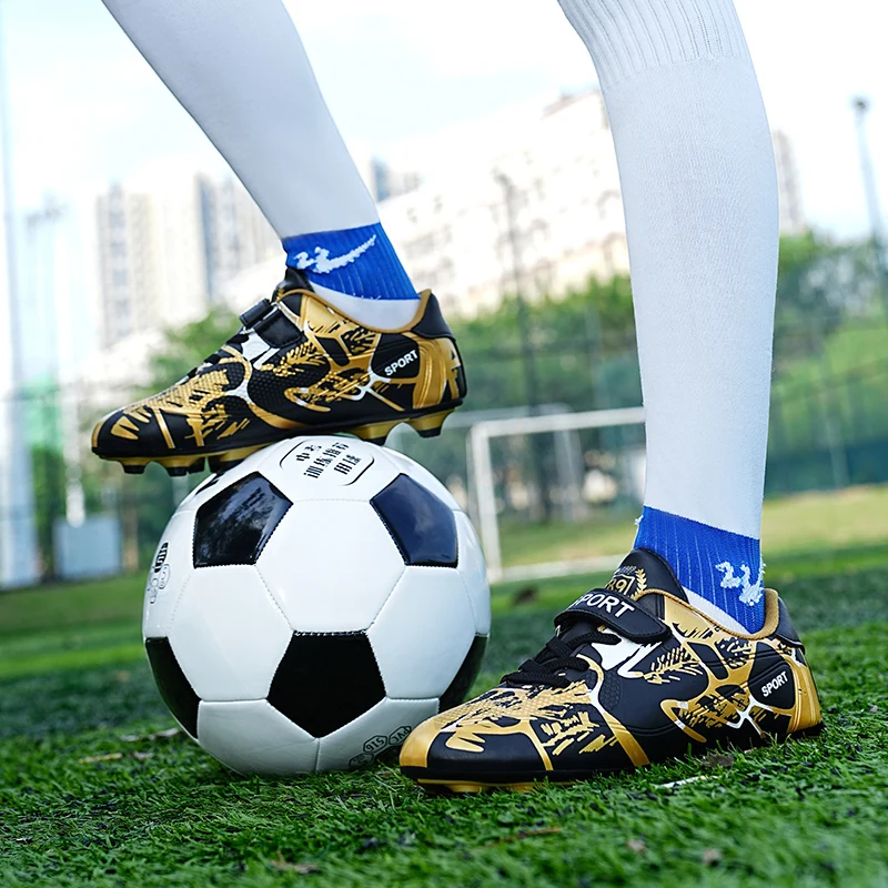 Sapatos de futebol leves infantis, sapatos de futebol antiderrapantes para menino, sapatos confortáveis para crianças ao ar livre, venda nova, quente