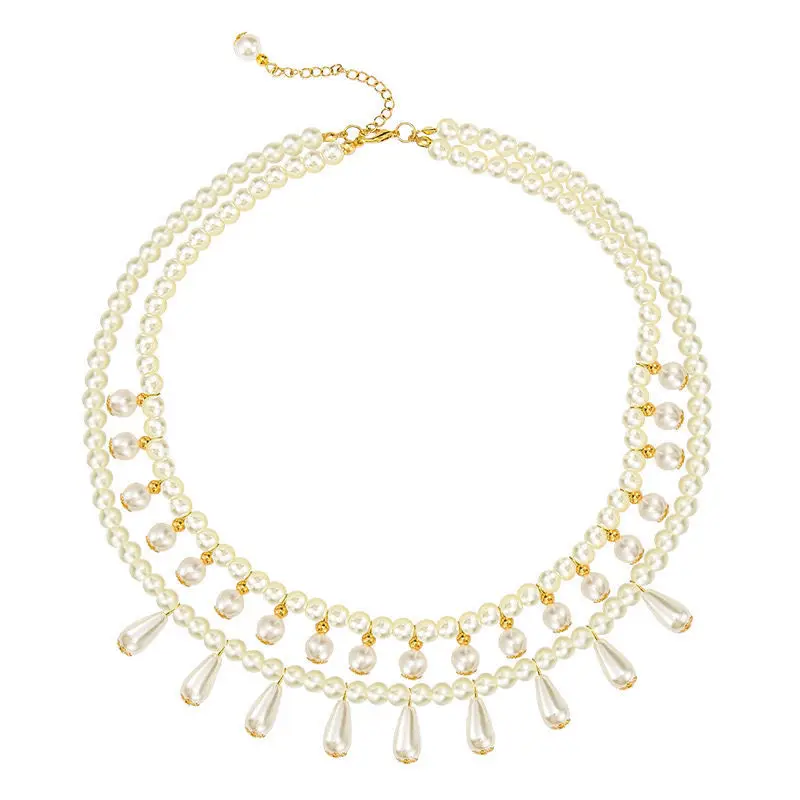 

Pearl necklace ancient style soft Yingluo light luxury Chinese style collarbone chain ancient clothing Ming-made Tang style