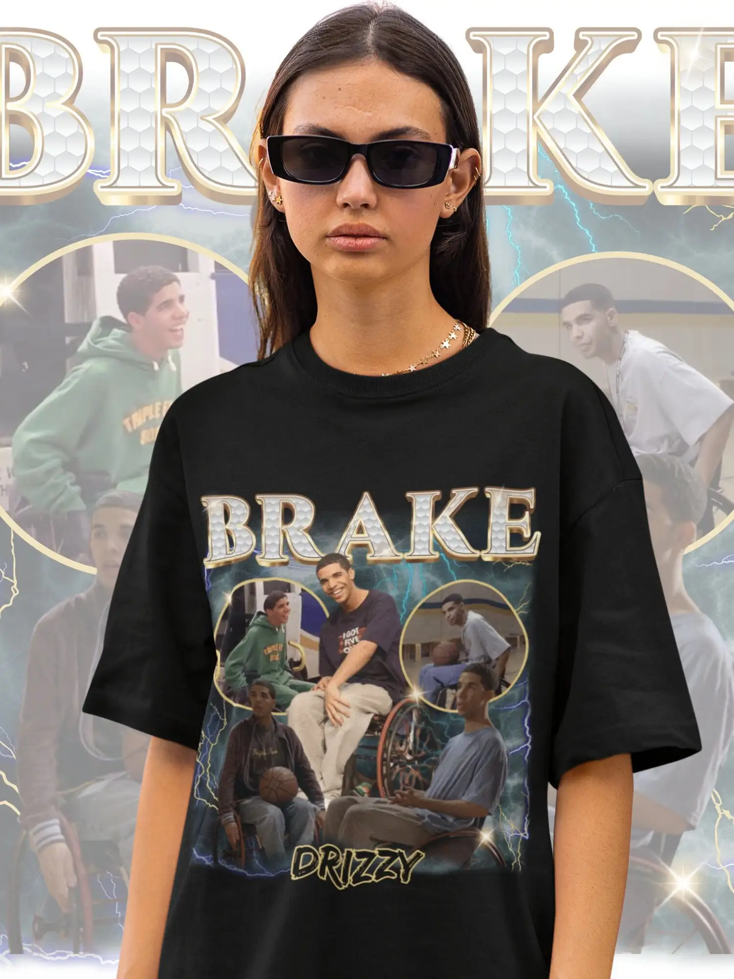 Camiseta divertida Drake de los años 90, Rap Drizzy, Retro, SweaT Meme Unhinged, de gran tamaño