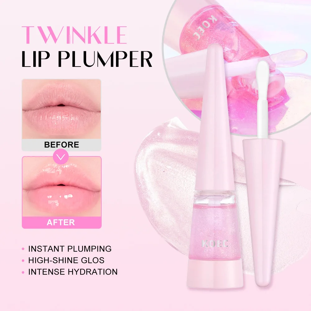 Reedle Shot Lip Plumper Oil, feuchtigkeitsspendender, voluminöser, klarer, hochglänzender Lipgloss, Microneedling-Effekt, langanhaltender Feuchtigkeits-Lipgloss