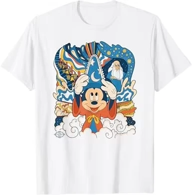 

Mickey Mouse Pattern Tee Short Sleeve Cotton Casual Men Women O-neck Summer Fashion Tops