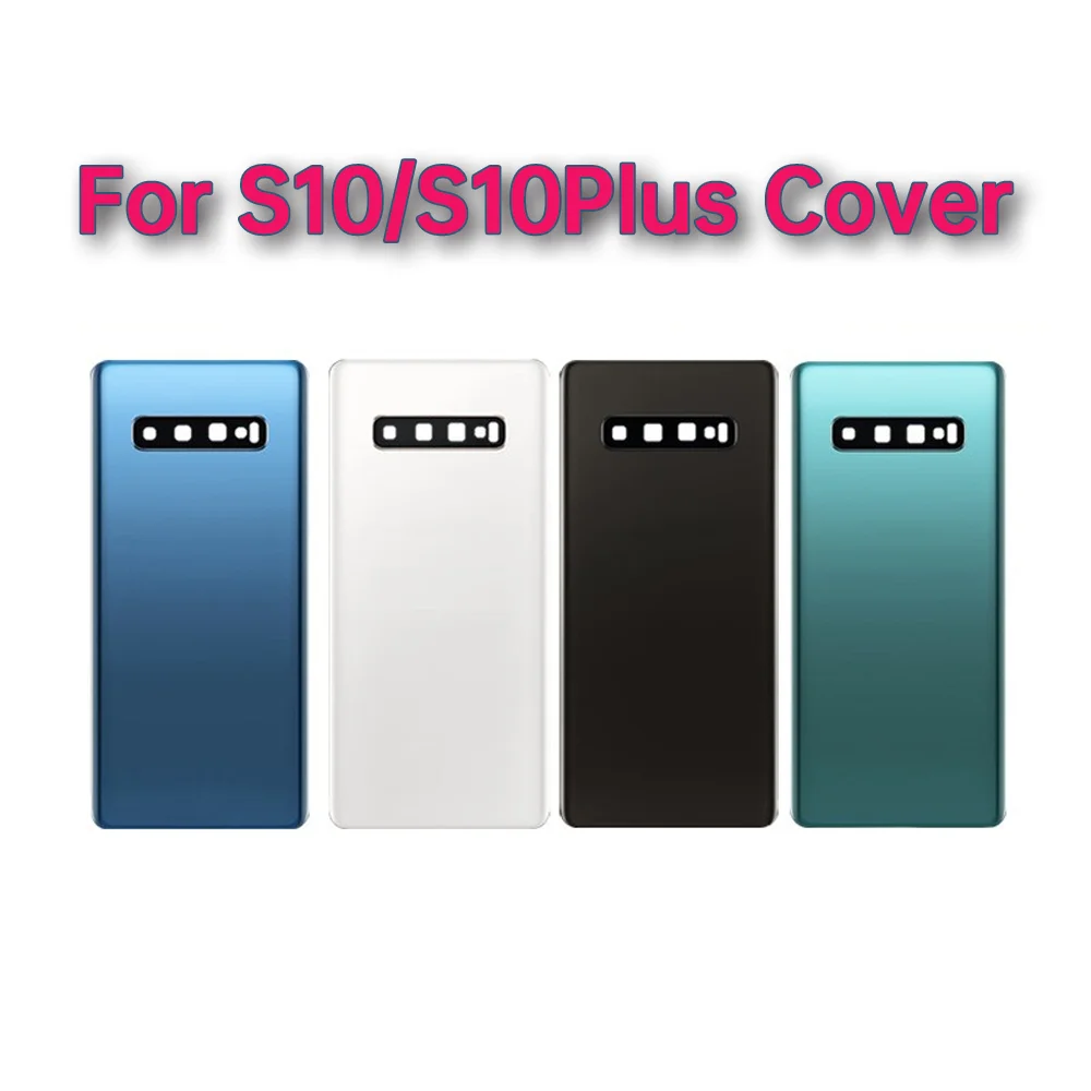 For Samsung Galaxy S10 G9730 S10 Plus G9750 Back Cover Battery Replacement Housing With Camera Lens Accessories