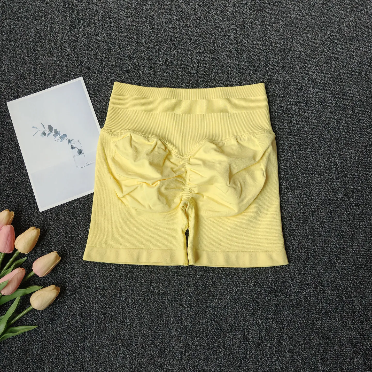 Peach Butt Fitness-Shorts für Damen, Sport-Shorts mit Po-Lifting-Effekt, Yoga-Shorts, hohe Taille, bauchstraffend, nahtlos, hochelastisch. – Detail 3