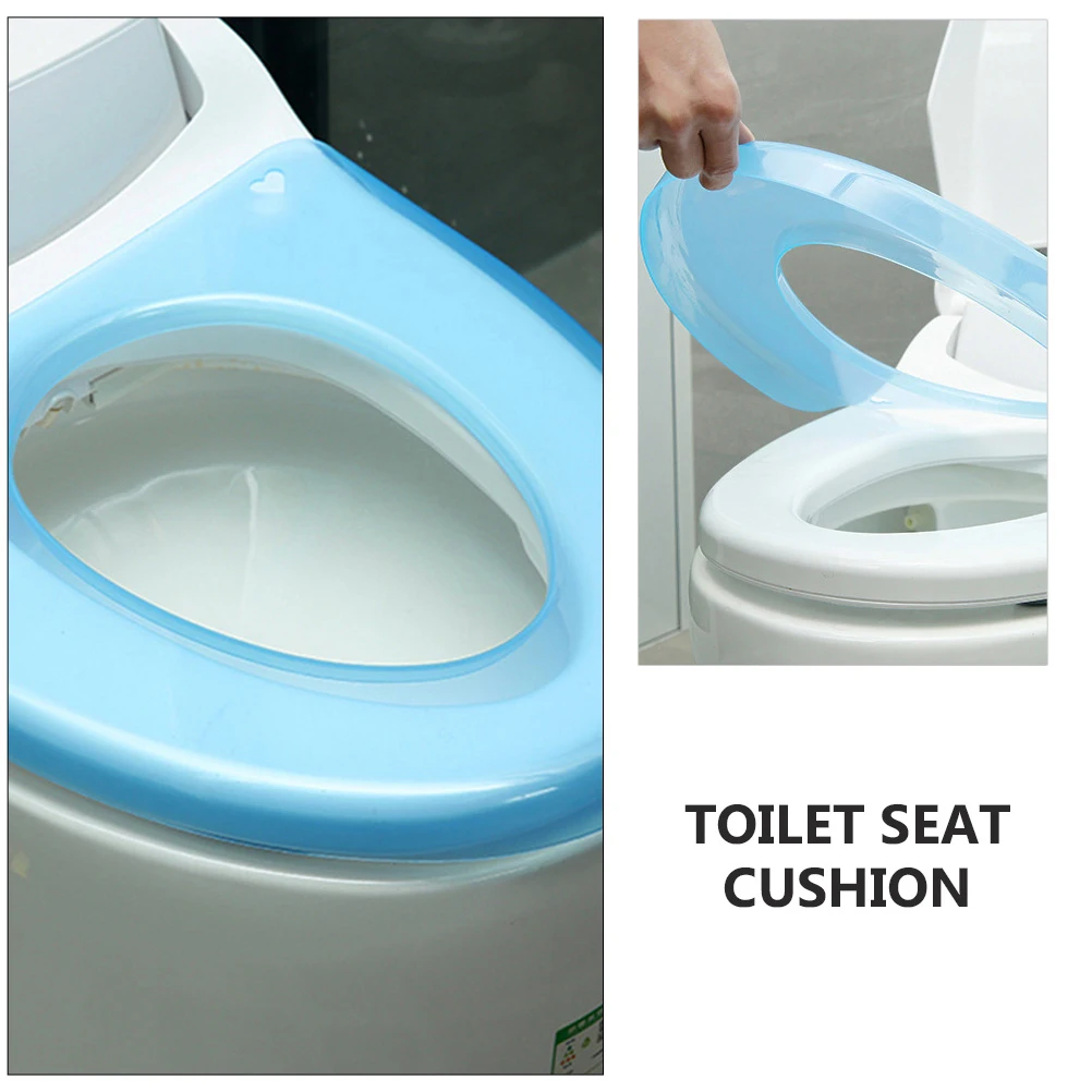 

Plastic Toilet Seat Cushion Waterproof Reusable Washable Mat Easy Assemble Disassemble Household Bathroom Supply Four Seasons