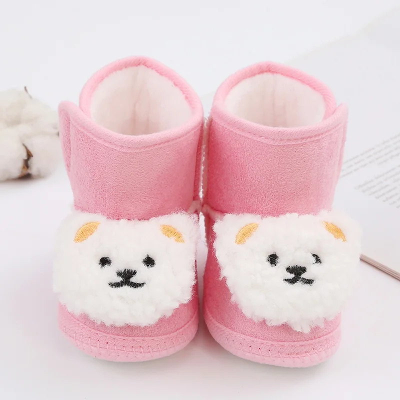 Keep Your Baby's Feet Warm and Cozy in Cute Snow Boots Soft-soled Babies' Snow Boots with Non-slip Soles for Toddler 0-18 Months