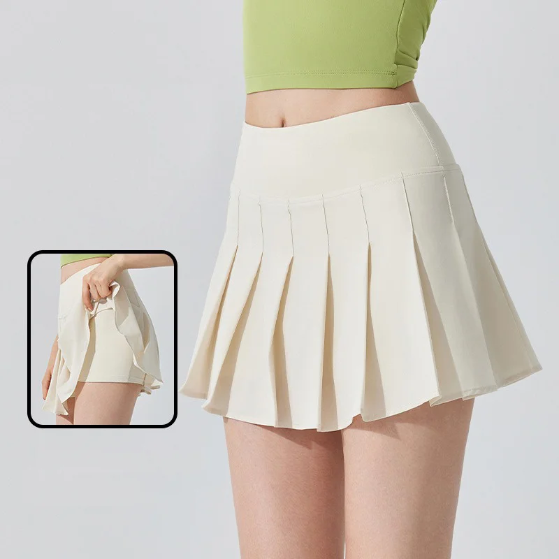 Aiithuug with Pocket Tennis Skirt with Shorts Athletic Golf Skort Workout Sports Skirts Skorts Underneath Mini Skater Pickball