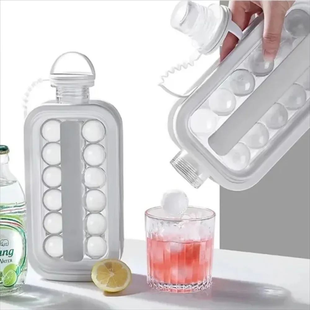 

2 x 1 Portable Ice Puck Maker, Whiskey Ice Puck Moulds for Cold Drinks such as Coffee, Drinks, Water, Juice etc