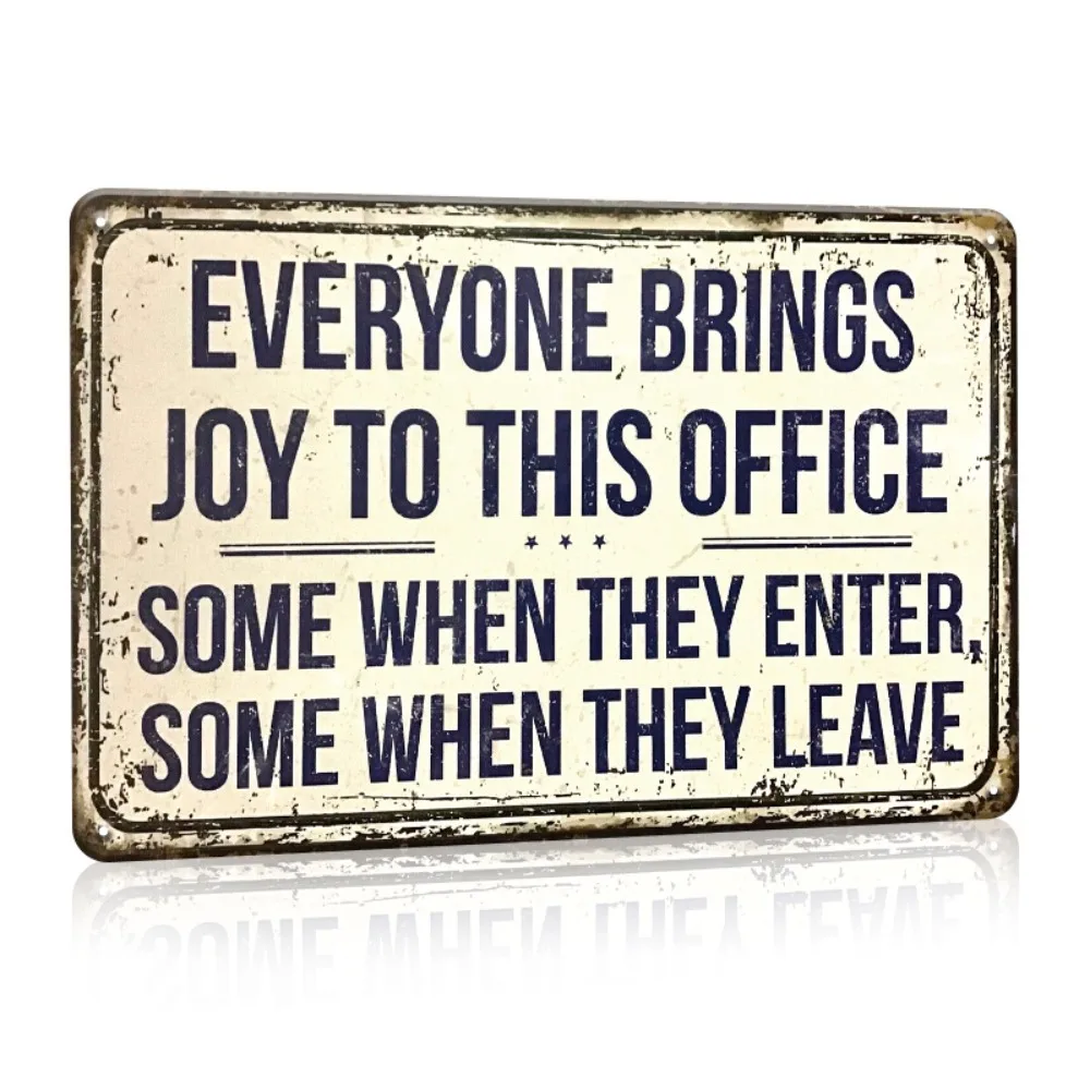2D Flat Aluminum Retro Happy Eid Sign 8x12in Humorous Office Wall Plaque Decor Ornament For Farm Room Cafe Bar