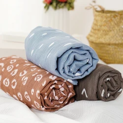 Elinfant Bamboo Cotton Muslin Swaddle Blankets 120*110cm 2 Layers Nursing Cover Newborn Phototgraphy Blankets