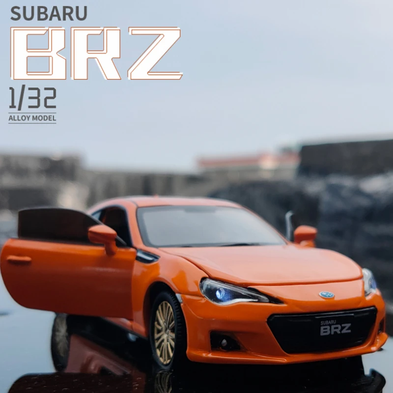 

Модель спортивного автомобиля Subaru BRZ из сплава, модель литая металлическая игрушечная машинка, модель автомобиля со звуком, коллекционная детская игрушка, подарок, 1/32