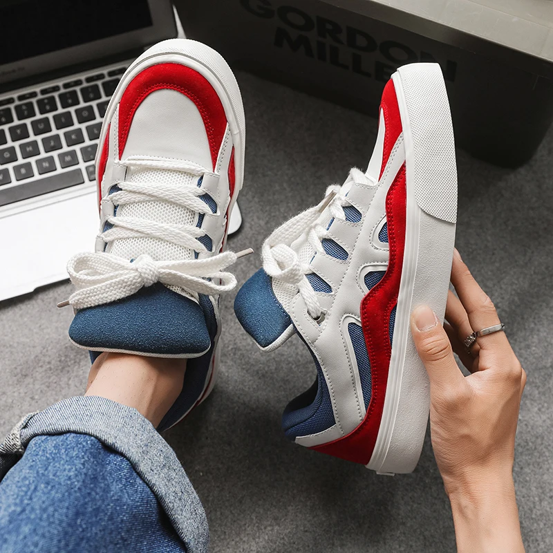 

​ 2025 Модные мужские туфли для скейтбординга — крутой уличный стиль, американский дизайн в стиле ретро, толстая подошва, повседневные и многофункциональные