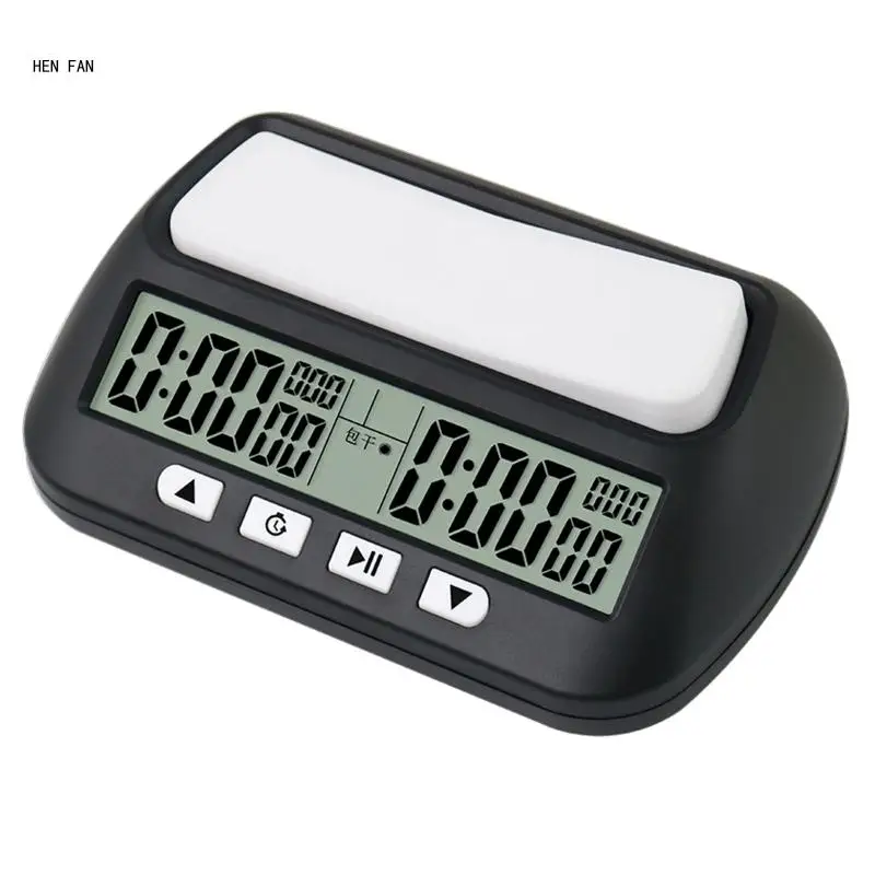 Chess Clock Competition Hour Meter Board Game Stopwatch Count Up Down Timer Compact Digital Watch M89D