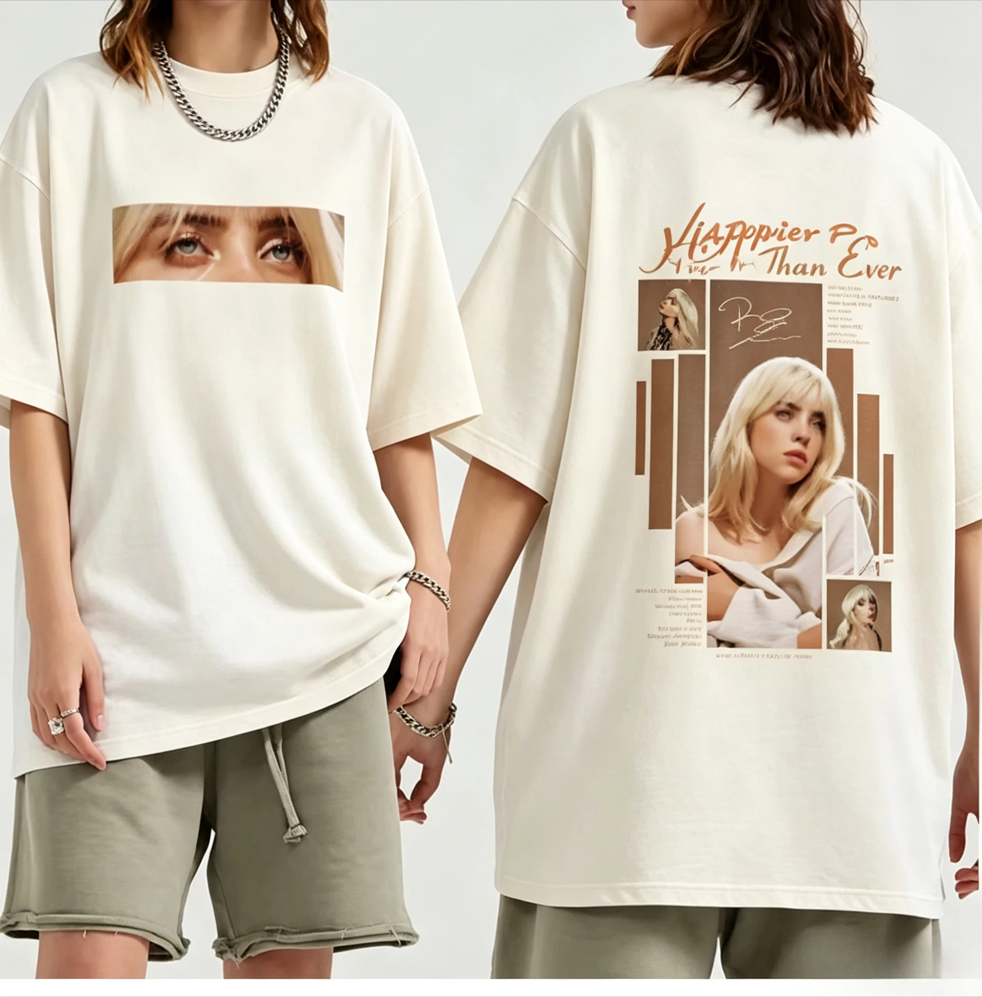 Happier Than Ever 2026 T‑shirt Men Women Fashion Pop Music Short Sleeve T Shirts Unisex Hip Hop T‑shirts Streetwear Y2K