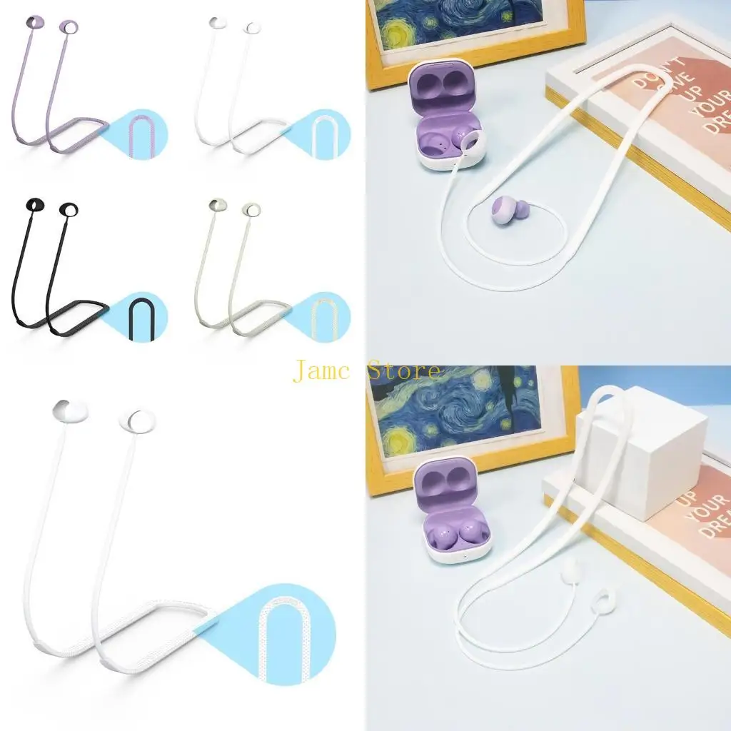 

LX0B Anti-lost Neck Strap Lanyard Wireless Earset Cord Rope for -Galaxy Buds 2