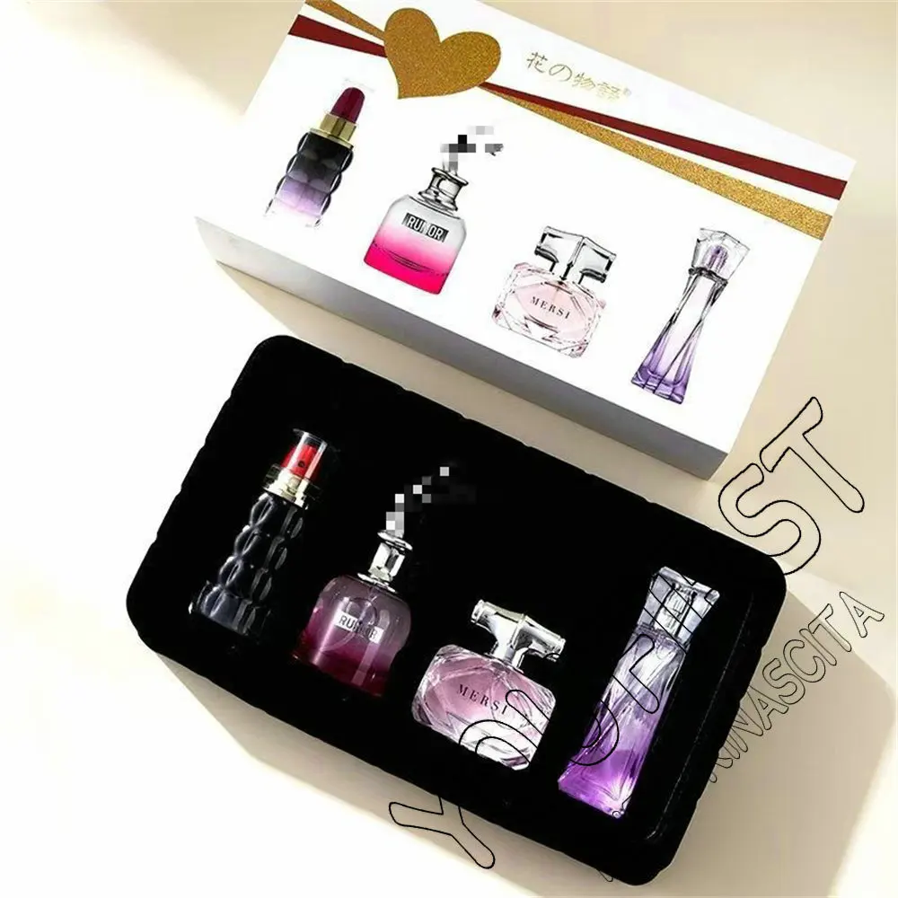Classic Brand Perfume Women Eau de Parfums Dames 90ml Feminino Perfumes De Mujer Originales Gift Box 4Pcs Set Floral Scent Spray