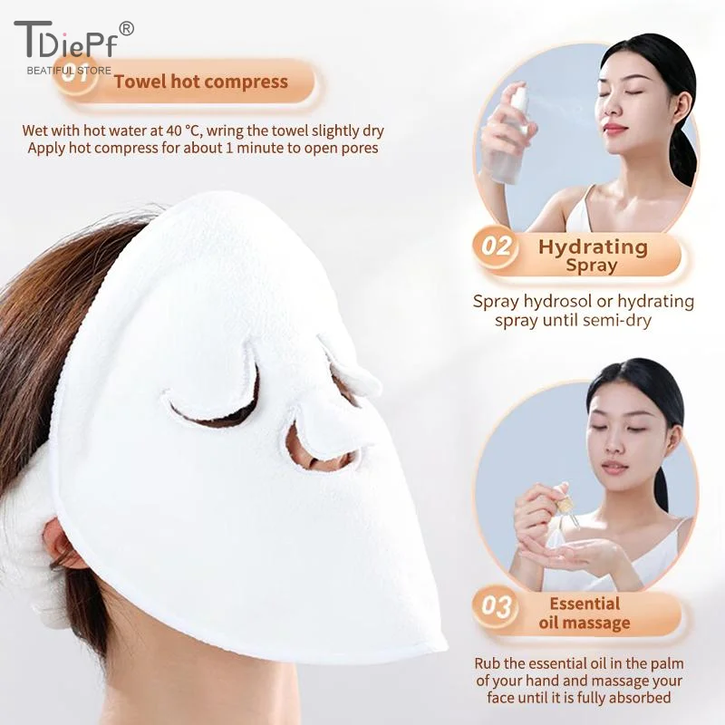 Comfortable Face Towel Masks Face Towel Masks for Hot and Cold Compresses Long-lasting Moisturizing Ideal for Home Spa Sessions