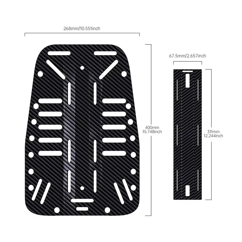 【Big Sale !!】Scuba Diving Set Featuring Carbon Fiber Backplate Tank Adapter Technic Accessories view 2