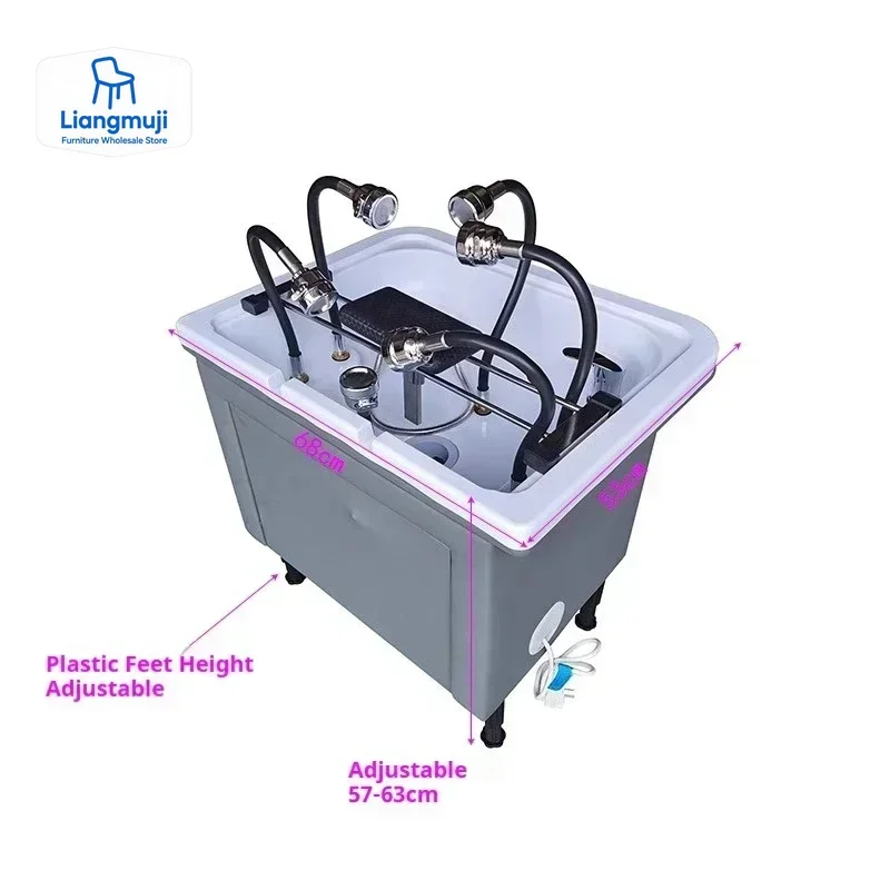 

Water circulation scalp therapy, fumigation and health shampoo basin seat can be connected to the massage bed for use