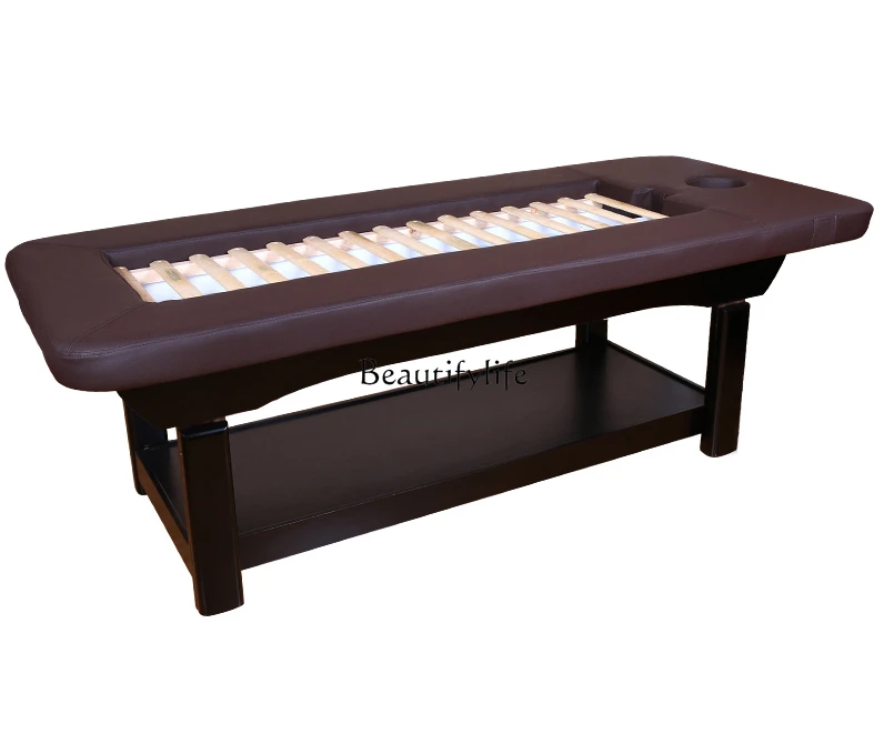 

Whole Body Smoke-Free Timing Moxibustion Uterine Cold Fumigation Household Sweat Steaming Solid Wood Facial Bed