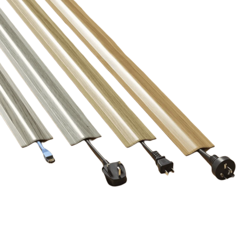 Cord Cover Floor PVC Cord Covers for Wires on Floor, Soft Floor Cable Cover Cord Hider Floor Cable Management Cable Protector